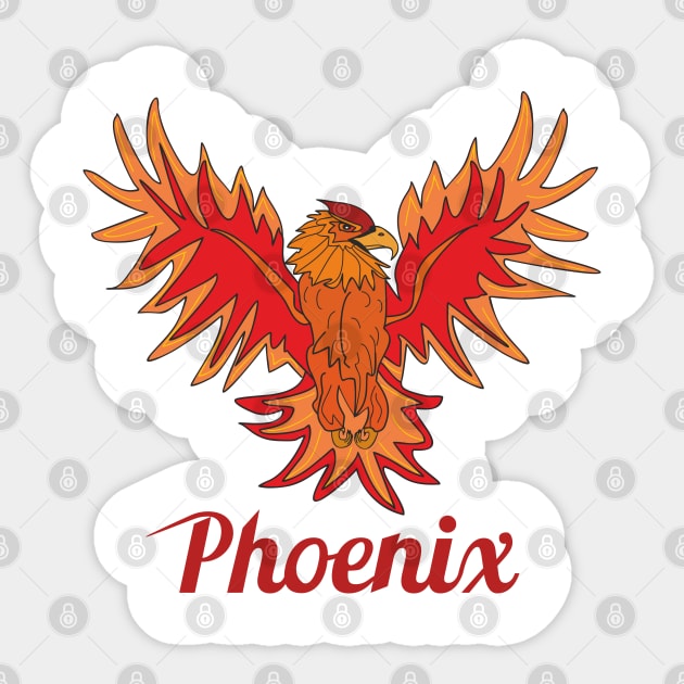 Phoenix Sticker by Alekvik